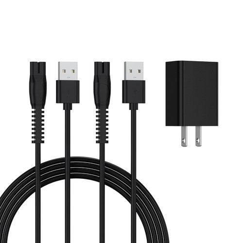 5V One Blade Charger Compatible with Philips Norelco Shaver 2400 2600 X3001/90 OneBlade QP2724 QP2834 MG5910 MG7910 MG9510 X5006 Electric Beard Shaver Power Adapter USB Charging Cable