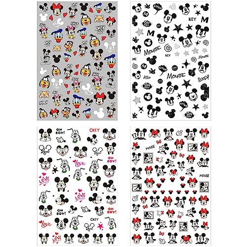 8pcs 3D Cute Nail Art Stickers Self Adhesive Nail Decals Cartoon Nails Art Supplies Designer Nails Stickers for Women Girls Kids Nail Decoration Cute Nail Design Party Gifts Manicure Decor