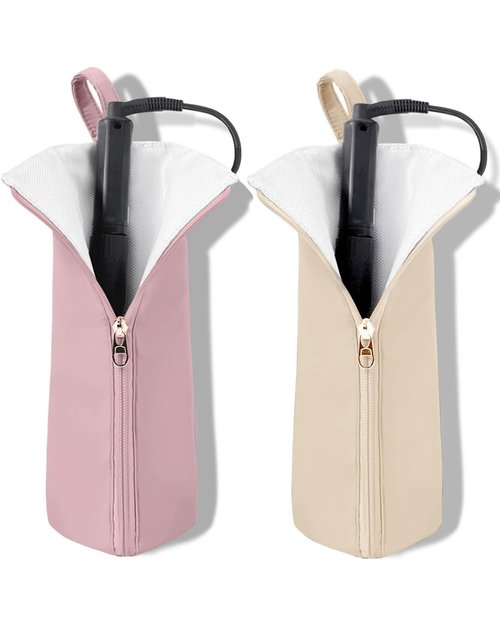 Easy-U Hot Iron Holder & Mat, Heat Resistant Travel Bag for Curling Iron, Flat Iron - Hair Tool Organizer for Home, Travel