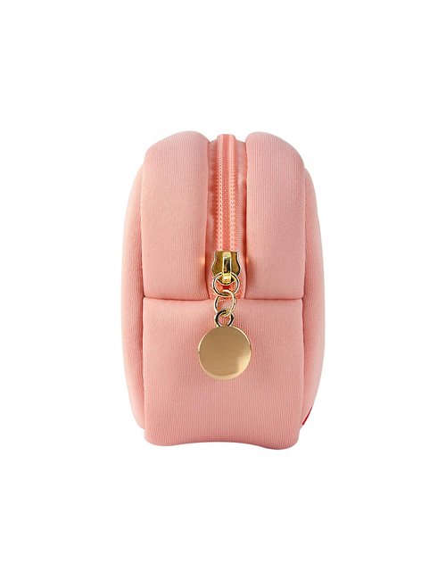 ZUCOLUS Pink Period Bag for Teen Girls, Mini Sanitary Napkin Storage Makeup Bag,Small Cherry Embroidery Period Bag for Women Girls