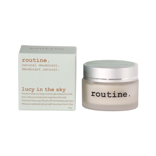 Routine. Natural and Aluminum Free Deodorant (2 Fluid Oz.) for Women and Men | Lucy in the Sky | Lavender, Patchouli, and Vanilla (Cream Jar Formula)