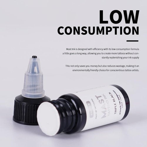 Mast Tattoo Ink Bottle 0.5oz, Triple Black Mas05