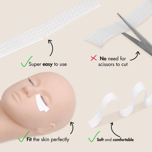 Embagol 12 Rolls Lash Tape Micropore Breathable Eyelash Tape for Eyelash Extensions to Secure Eye Patches and Lift Eyelid(0.16in, 12 Rolls)