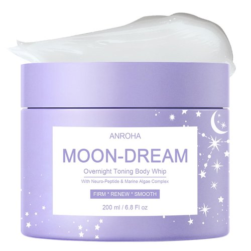 Anroha Moon Dream Overnight Toning Whip - Get Body Firming Cream for Women - Age Defying Lift and Frim Cream Helps Target the Appearance of Loose Skin On the Body 6.8 Fl oz