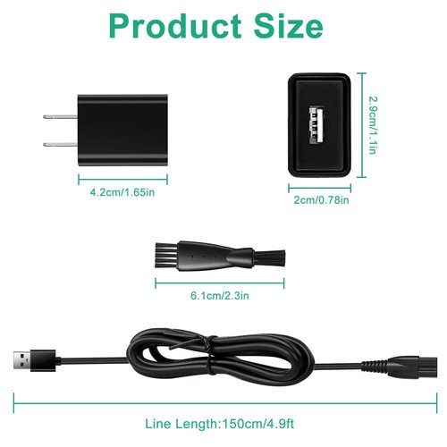 Replacement Charger for Limural Hair Clippers, Trimmer Charger Cord Compatible with Limural Electric Shavers for Men