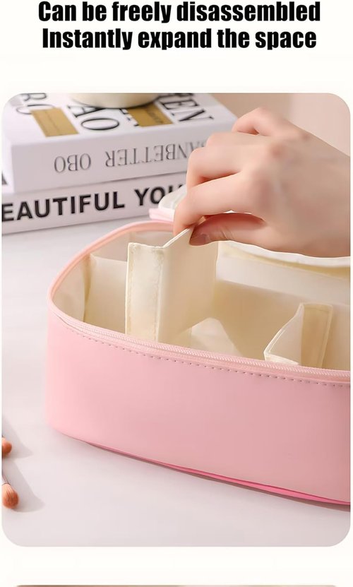 Makeup Bag – Cinnamoroll Makeup Organizer, Travel Toiletry Bag for Women & Girls | Cute Cosmetic Bag, Train Case for, Travel Bag, Toiletry Bag for Women, Make up Storage (Blue Cinamoro)