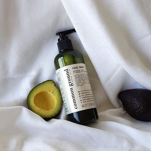 COMMON GROUND All Natural Face Cleanser Wash, Paraben & Cruelty Free, Normal, Oily, Dry, Sensitive, Organic, Vegan, Plant-Based, pH 5.5, Avocado Oil, Men, Women, 8.4 Fl Oz (2 Pack)