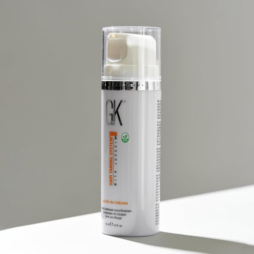 GK HAIR Vegan leave in conditioner for dry damaged hair (4.4 Fl Oz/130ml) Conditioning Hydrating Smoothing Moisturizing & Frizz Control For Dry Damaged Hair Taming before Swimming or Exercise