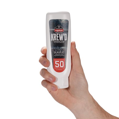 Ergodyne KREW'D 6351 Sunscreen Lotion, Broad Spectrum, SPF 50, 8 oz