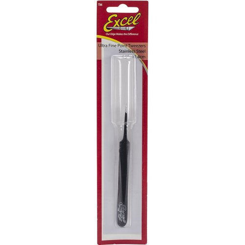 Excel Straight Point Tweezer, Black