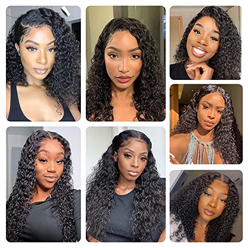 FQ Human Hair Deep Wave 3 Bundles 24 26 28 inch 10A Brazilian Virgin Human Hair Bundles Double Strong Weft Deep Wave Human Hair 3 Bundles Unprocessed Deep Curly Wave Human Hair Extensions Bundles