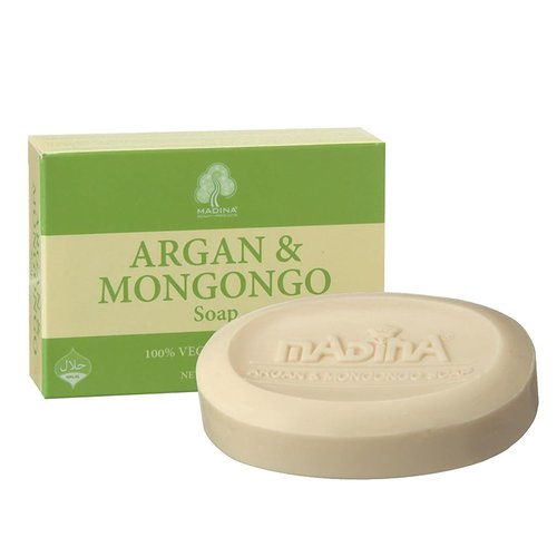 Madina Argan & Mongongo Soap Bar – Hydrating, Deep Moisturizing, Antioxidant, Natural Oils, Gentle Cleanser for Face & Body, For Dry & Sensitive Skin, 6 Pack (3.5 oz Each)