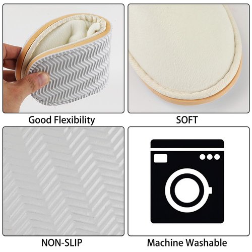 BoxSkivra 2-6 Pairs Spa Slippers, Indoor Slippers, Disposable Slippers for Guests, Washable & Non-Slip Reusable, Women, Men, House, Bedroom, Hotel, Travel, Wedding (Thick Soft)