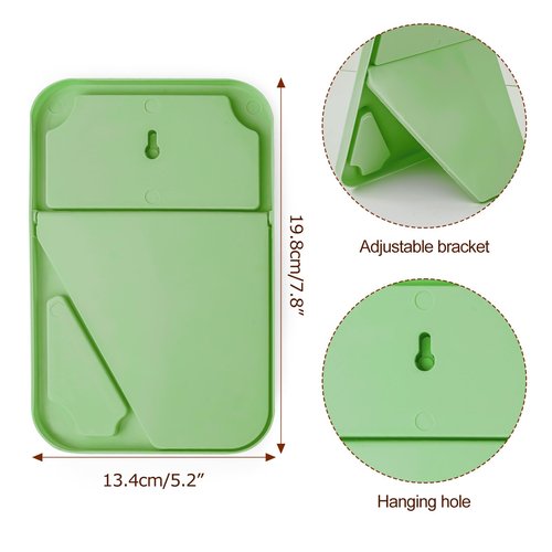 Yatnks 10Pcs Table Desk Vanity Makeup Mirror, 8-Inch Simple Portable Travel Mirror with Stand, Standing and Wall Hanging Dual-use Green