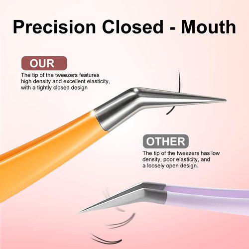 5pcs Eyelash Extension Tweezers High Precision，Straight and Curved Volume Lash Tweezers for Extensions，lash tweezers for eyelash extensions， Crafting， Girls Women Beginners
