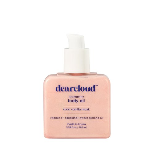dearcloud Shimmer Body Oil - Coco Vanilla Musk - Hydrating & Nourishing Body Oil (3.38 fl oz)