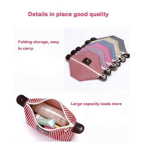 2 Pack Make Up Bag for Traveling,Preppy make up bag,Toiletry Bag,Nylon Cosmetic Bag,Light Pink Makeup Bag,Skin Care Bag£¬Tiny Makeup Bag