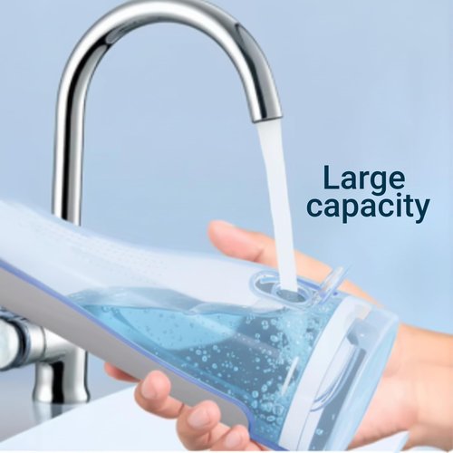 AURAVO Portable Cordless Water Flosser – 320ml Oral Irrigator for Teeth Cleaning | USB Rechargeable, IPX7 Waterproof, 1400–1800 Pulses/Min | Travel-Friendly Dental Floss Device for Braces & Gums