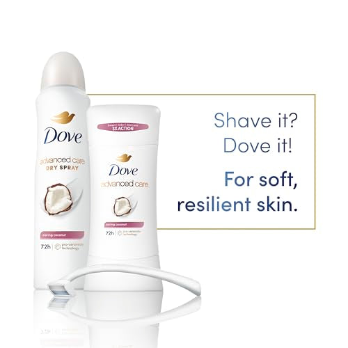 Dove Advanced Care Antiperspirant Caring Coconut, 2 Count Deodorant Stick for Women, for 48 Hour Protection And Soft And Comfortable Underarms, 2.6 oz