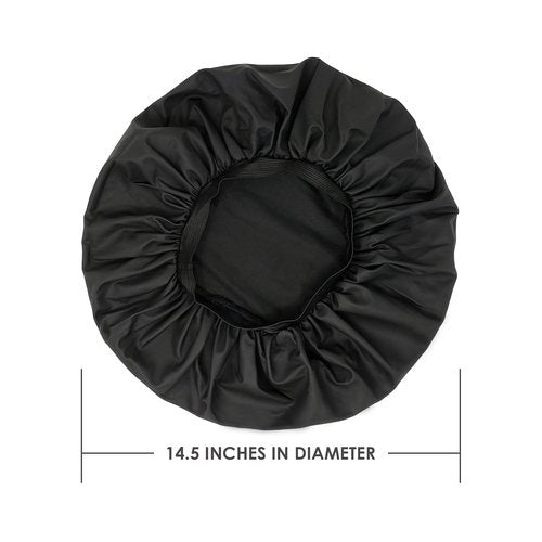 Only Reusable Oil Proof Nightcap, Protective Hair Bonnet and Shower Cap Too. Leakproof, Oilproof, and Waterproof. Larger Area to Accommodate Long Hair, Comfort Elastic Band (Medium to Large) Black