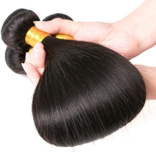 Straight Human Hair Bundles 14 16 18 Inch Brazilian Straight Hair Bundle 100% Unprocessed Virgin Hair Weave Bundles Human Hair Extension for Women Natural Black Color