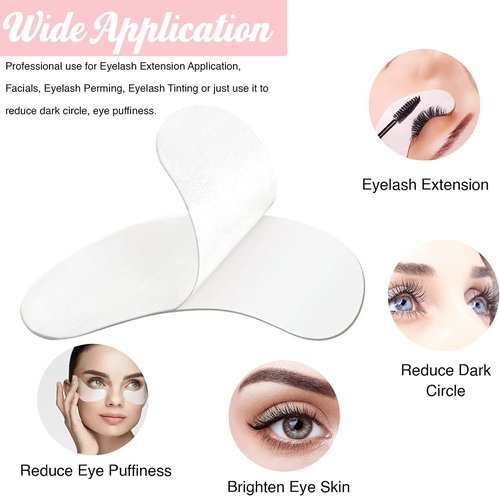 GreenLife 200 Pairs 100% Natural Eyelash Extension Under Eye Gel Pads patches kit Collagen Aloe Vera Hydrogel Eye Patches Eyelash Extension Supplies Tools, Lash Extension Supplies (100 200 400 Pairs)