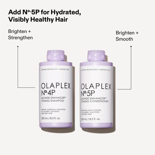 Olaplex No. 4P Blonde Enhancer Purple Toning Shampoo, Repairs, Hydrates, & Brightens All Blonde, Lightened, & Grey Hair, 8.5 fl oz
