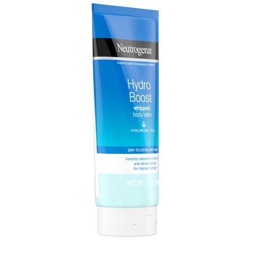 Neutrogena Hydro Boost Whipped Body Balm with Hyaluronic Acid, Hydrating for Dry to Extra Dry Skin, Lightweight, Daily Moisturizing, 7 Oz