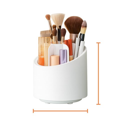 Zylkorb 360° Rotate Makeup Brush Holder Organizer, Makeup Organizers Countertop, Dustproof Beauty Brushes Storage Makeup organization and Skincare Storage for Vanity, Desktop, Bathroom