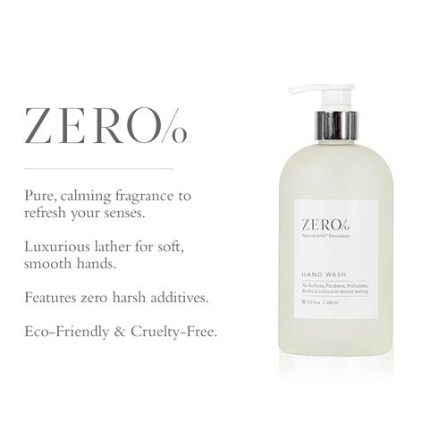 Gilchrist & Soames Zero% Unisex Hand Wash – Naturally Kind Sulfate, Paraben & Cruelty-Free Soap, Refreshing Botanical Scent Infused with Glycerin & Aloe for Soft, Hydrated Hands, 15.5 oz