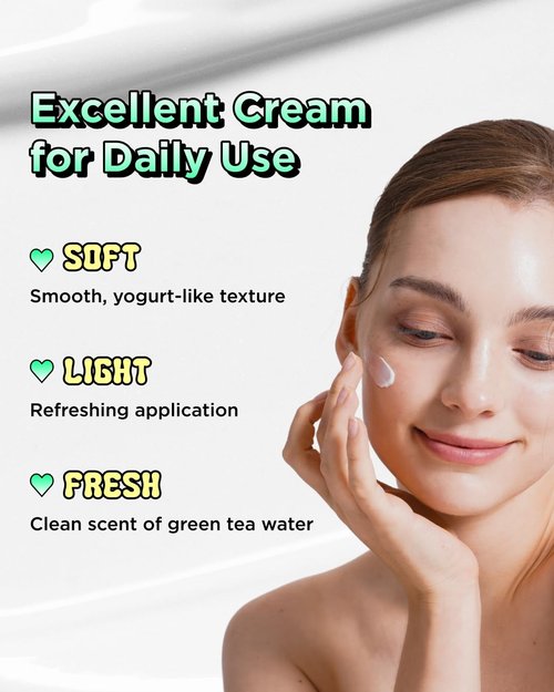 CHASIN' RABBITS Green Golden Ruler Face Moisturizer Cream | Korean Skin Care Moisturizer Face Cream with Green Tea Extract & Probiotics | Vegan Intensive Moisturizing & Nourishing (2.53 fl oz)