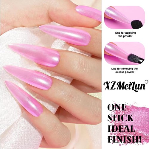 XZMeiLun Black Magic Mirror Chrome Nail Powder, Big-Capacity 1.5g Metallic Dust Holographic Effect Powder Pigment Glitter Dust Manicure Kit, Nail Art, Can Mixed with Builder Gel Nail Polish for Use