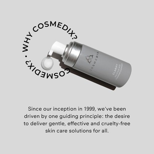 COSMEDIX Clarify Salicylic Acid Foaming Face Wash for Women & Men - Exfoliating Facial Cleanser for Sensitive & Blemish-Prone Skin - Gentle Facewash with Aloe Vera for Glowing Skin, Gluten Free