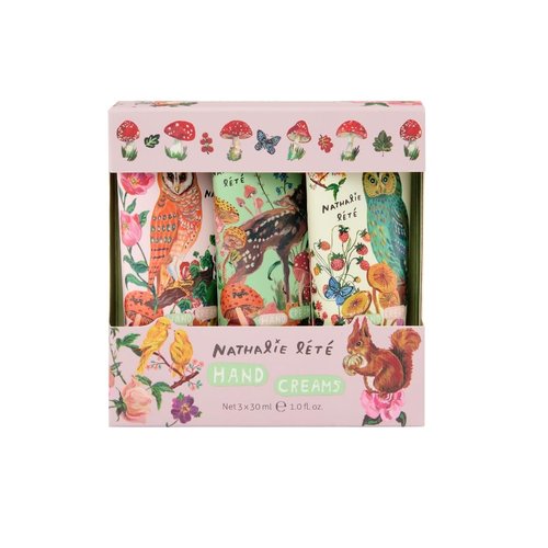 Heathcote & Ivory Nathalie Lete Forest Folk Hand Creams Mini Trio (Owl & Deer, Mini Trio)