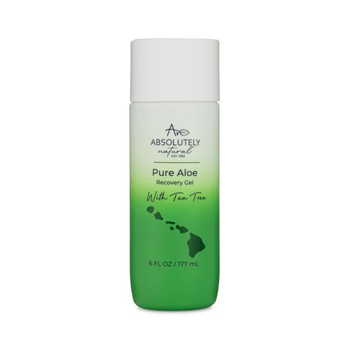 Absolutely Natural - 100% Pure Aloe Vera Cooling Gel - Lotion for Sunburn Relief & Rashes - Premium Sun Care with Vitamin E, Eucalyptus - 6 oz