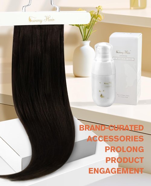Sunny Hair Genius Weft Hair Extensions Human Hair Dark Brown Genius Sew in Hair Extensions Real Human Human Hair Brown Hand Tied Hair Weft Extensions for Women Real Hair Short Straight Hair 14inch
