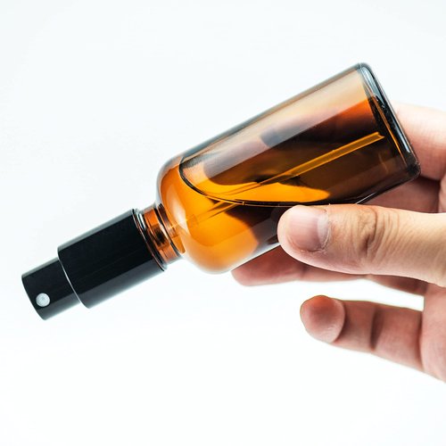 YIZHAO Amber Glass Spray Bottles 4oz, with Small Fine Mist Spray, Metal Cap, Refillable for Essential Oil,Travel,Cleaning,Perfume,Aromatherapy,Makeup – 9 Pcs