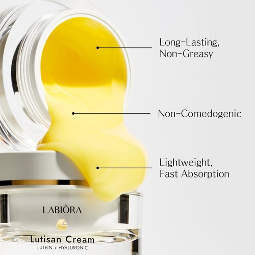 Labiora Lutisan Facial Moisturizer - Lutein, Niacinamide & Natural Extracts Daily Cream for Face with Soothing & Cooling Care with Hydration, and Gentle Skin Support K-Beauty (1.69 fl. oz/50ml)