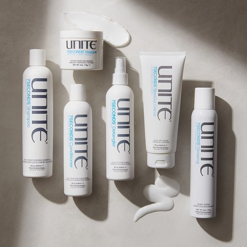 UNITE Hair - 7SECONDS BlowOut Crème - Lightweight Styling Creme for All Hair Types - Controls Frizz, Adds Shine, Extends Blowouts, UV & Thermal Protection, Paraben-Free, 7 Fl Oz