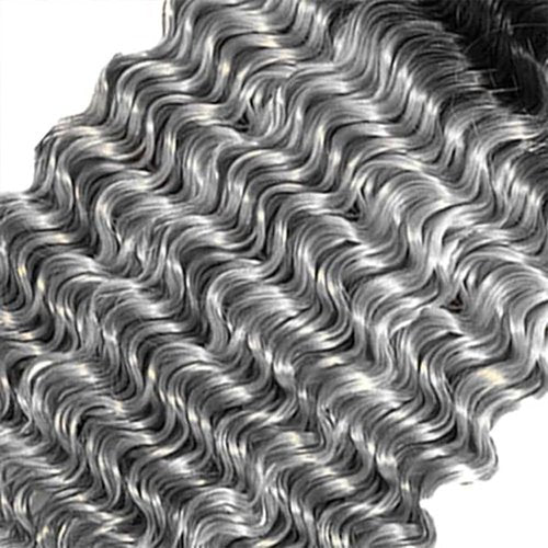 Ombre Grey Human Hair Bundles 16 18 20 Inch Deep Wave T1B/GREY Human Hair Bundles Grey Bundle 12A Unprocessed Brazilian Virgin Hair 3 Bundle for Black Women
