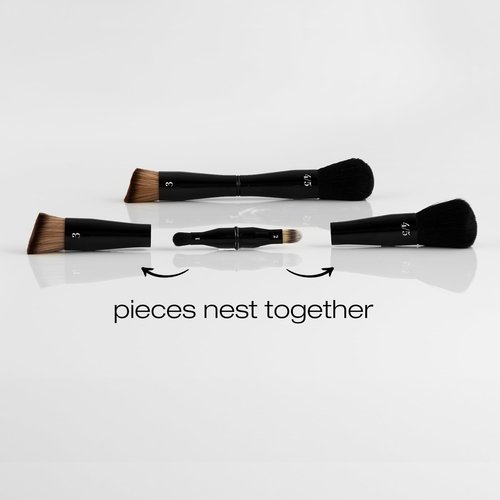 The Secret Brush, Compact Travel Brush, 4-in-1 nesting brush, Woosh Beauty