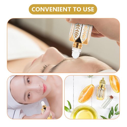 GLEAVI 12 pcs Essential Ml Mini Fragrance Exquisite Tiny Er Perfume Refillable Plastic Oil DIY Sub-ing Perfumes Balms On Golden Dispensing Gold Arabic Small for Container