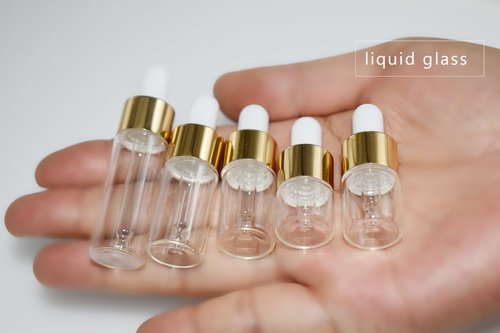 Hustar Small Dropper Bottle, 1ml+2ml+3ml+4ml+5ml 10Pcs Mini Glass Sample Dropper Bottles for Travel Liquids tiny