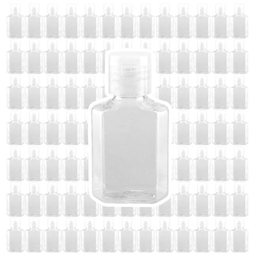 SEUNMUK 60 Pcs 1oz / 30ml Mini Plastic Bottles, Portable Clear Plastic Travel Bottles with Flip Cap, Empty Hand Sanitizer Bottle for Travel Business Trip Dispensing Toiletry