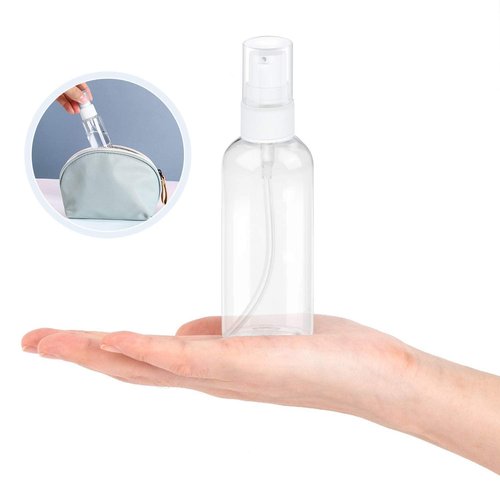TrendBox 12 Pack Plastic Empty Bottles with Duckbill Pump Cap for Shampoo, Lotions, Liquid Body Soap, Cream (2 oz / 60 ml)