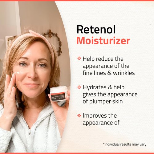 YEOUTH Retinol Cream for Face, Retinol Face Moisturizer for Women and Men with Hyaluronic Acid and Green Tea, Night Moisturizer for a Smoother Appearance 2oz