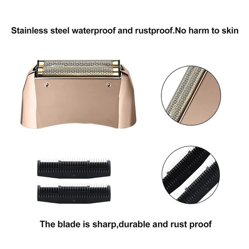 Shaver Replacement Golden Foil and Cutters Compatible with Andis 17155 Pro Lithium Titanium foil Shaver Replacement Heads(Rose Gold)