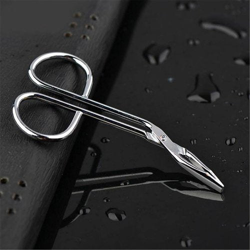 Silver Stainless Steel Eyebrow Scissors Tweezers,Elbow Pliers Clip Scissors,Flat Tip Tweezers Hair Plucker Hair Removal, Shave and Hair Removal for Women and Men Facial Hair