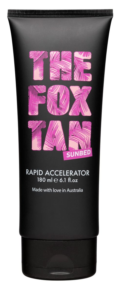 The Fox Tan Rapid Accelerator, Accelerator Lotion For Sunbed Tanning, Creates Darker, Faster & Long-Lasting Tans, Vegan & Cruelty-Free, 180mL