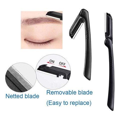Eyebrow Razor, 5-in-1 Eyebrow Kit, Professional Eyebrow Grooming Set, Eyebrow Trimmer Set for Women and Men, Including Brow Razors Trimmer, Brush, Eyebrow Scissors, Slant Tweezers